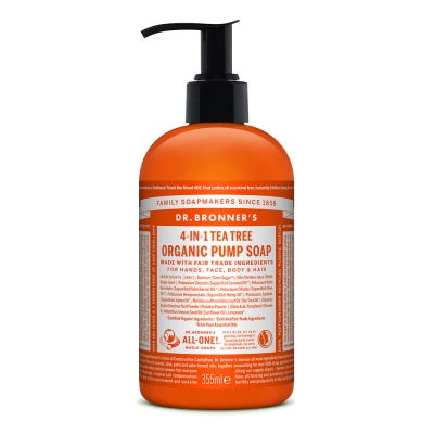 Dr Bronners Tea Tree Organic Pump Soap 355ml